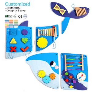 EDULAND OEM ODM Juegos Educativos Multifuncionales para el Aprendizaje Temprano, Tableros de Actividades de Madera Montessori para Niños, Juguete de Pared para Niños - Product Image 2