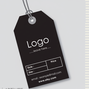 Etiquettes à suspendre de luxe en papier imprimé d'épaisseur de logo de marque personnalisée Etiquettes personnalisées de haute qualité pour vêtements - Product Image 1