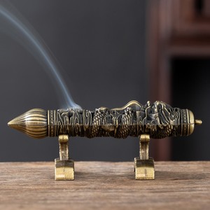 Brûleur d'encens suspendu en alliage, décoratif, créatif, porte-bonheur, avec motifs Grue, Dragon, Nuage, Fleur de prunier et Cerf - Product Image 4