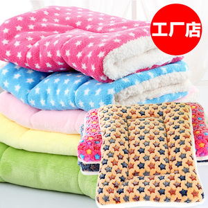 Dog Bed Mats Rectangle Thickened Coral Fleece Soft Pet Blanket For Dog <b>Hand</b> <b>Wash</b> Polyester Fiber Fill - Product Image 1