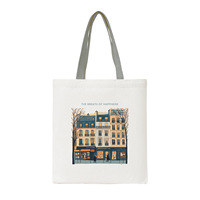 Sac fourre-tout en toile de coton personnalisé avec logo imprimé, multi-usages, pour femmes