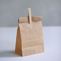 Sacs à biscuits en papier kraft brun ou blanchi avec fenêtre pour gâteaux et pâtisseries