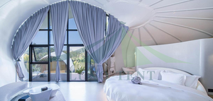 Glaming hotel luxury cabin tent family house boat shell hotel tent - Product Image 3