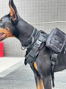 Arnés de Adiestramiento para Perros de Alta Calidad, Ajustable, de Nailon, Arnés Táctico para Perros con Bolsa para Excrementos para Perros Grandes - Product Image 2