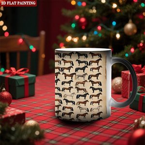 Custom Print Blank Mug Frosted Black 11oz <b>Ceramic</b> Heat Activated Color Changing Coffee <b>Cup</b> - Product Image 2