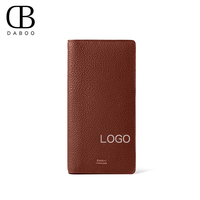 Togo dompet Oem sampel kulit asli kustom kualitas tinggi desain modis uniseks dompet koin kartu kredit mewah