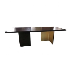 MDT-1207 Mobili Sala Da Pranzo Tavoli di Legno di Grandi Dimensioni In <span class=keywords><strong>Oro</strong></span> <span class=keywords><strong>Foglia</strong></span> di Tavoli Da Pranzo - Product Image 3