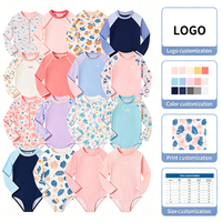 Vente en gros, approvisionnement en vrac, maillot de bain une pièce personnalisé à manches longues pour filles, fermeture éclair avant, UPF50, impression de logo personnalisé, couleur, taille, motif floral
