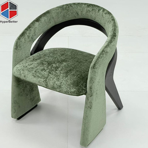 Olive Green Velvet <strong>Dining</strong> <strong>Chairs</strong> Soft Fabric Padded Seat <strong>Paired</strong> with Robust Solid Wood <strong>Dining</strong> <strong>Chair</strong> - Product Image 2