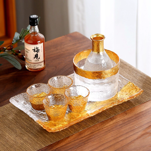 Juego de copas de <span class=keywords><strong>vino</strong></span> pequeñas de papel de aluminio dorado Frascos de sake Dispensadores de copas de <span class=keywords><strong>vino</strong></span>. - Product Image 6