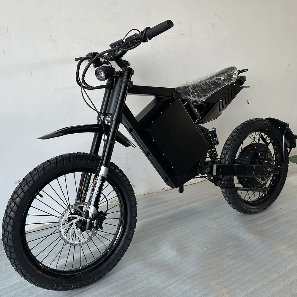 Cadre en alliage d'aluminium CS20 72v 8000w watt vélo électrique avec affichage de siège de moto roues de moto pneus QS moteur