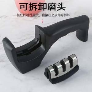 Afilador De Cuchillos ovale en bois Kit d'affûtage de couteaux manuels gobelet aiguiseur de couteaux en diamant aiguiseur de couteaux à rouler en acier - Product Image 3