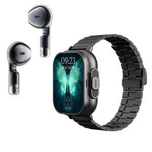 Montre connectée D <span class=keywords><strong>8</strong></span> avec écouteurs Bluetooth, fonction d'appel, montre connectée 2-en-1, écouteurs TWS, bracelet de sport avec moniteur de fréquence cardiaque, montre connectée musicale - Product Image 3