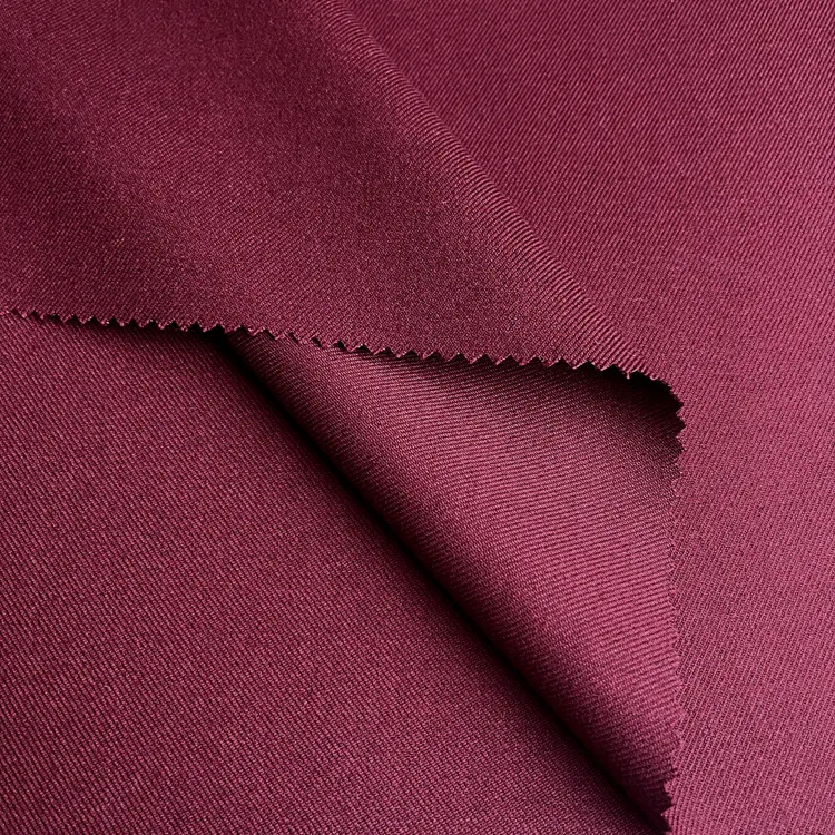 Tahan kerut kain kepar tenun rayon solid/polyester wol kain melar untuk pakaian