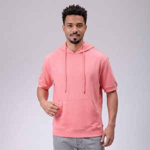 Sweat-shirt à capuche zippé intégral pour homme, en polaire polyester imperméable, écologique, imprimé, uni, streetwear, OEM - Product Image 1