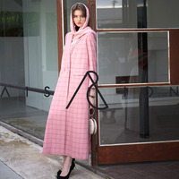 Blazer Abaya Modeste Islamique Structuré Long Manteau Maxi en Crêpe Rose Fabrication OEM Haute Qualité Petite Quantité