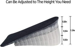 2/3/4 strati di altezza-aumento invisibile dell'elevatore soletta regolabile aria cuscino tacco Plug-in scarpa di sollevamento per gli uomini e le donne - Product Image 5