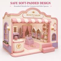 Maison de jeu de rôle pour enfants, style salon de beauté, avec rembourrage doux personnalisé, coiffeuse et armoire de maquillage, pour enfants, café et école maternelle