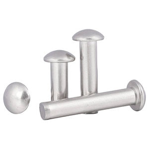 Rivets solides, rivets à tête ronde en acier inoxydable, disponibles en tailles métriques et impériales, fixations industrielles durables - Product Image 1