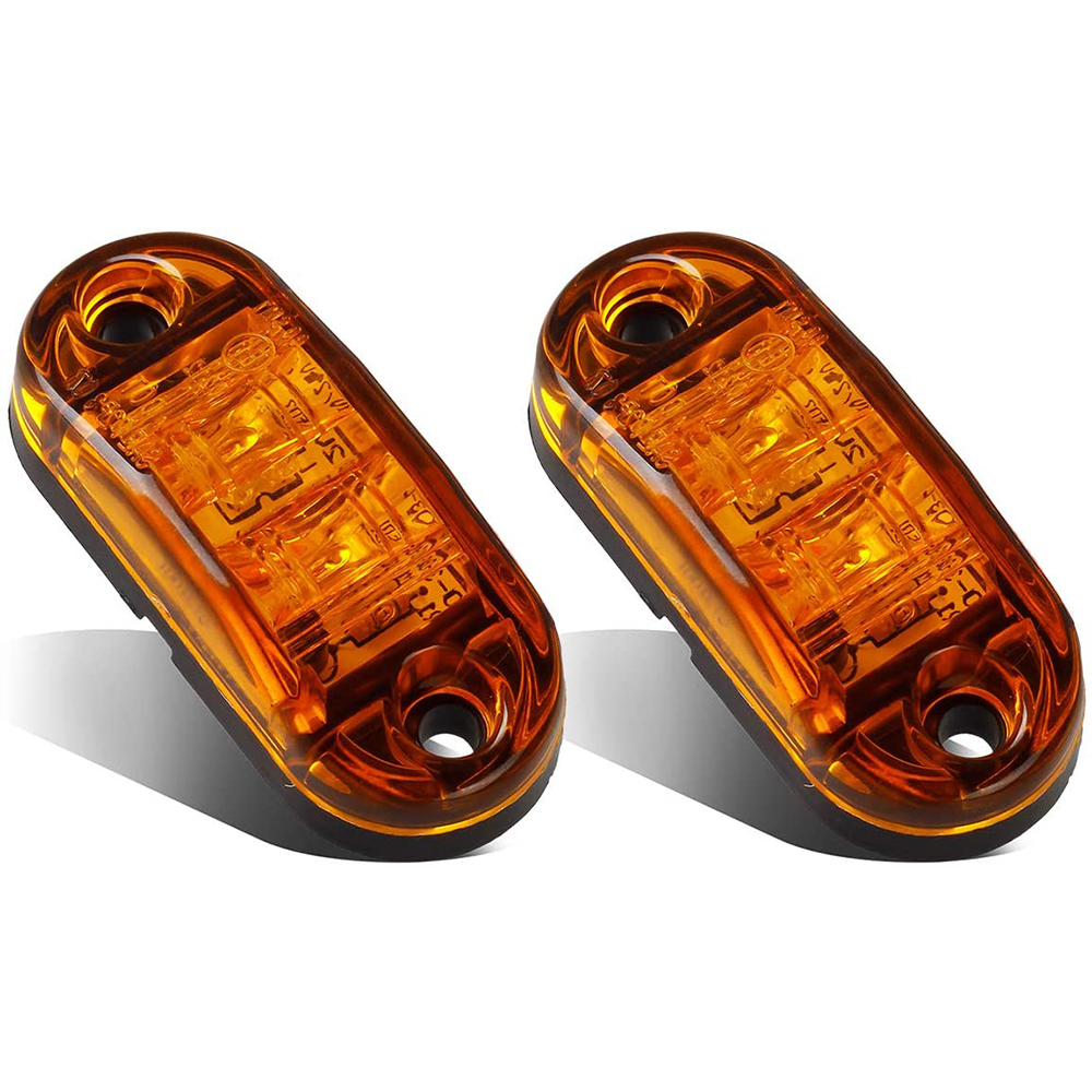 Waterproof 2.5inch Red Amber White Oval Truck Trailer Led Side Marker Light 10-30V WG101