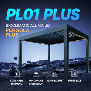 Pergola extérieure imperméable en alliage d'aluminium pour chalet, patio, <span class=keywords><strong>jardin</strong></span>, <span class=keywords><strong>abri</strong></span> de voiture - Product Image 6