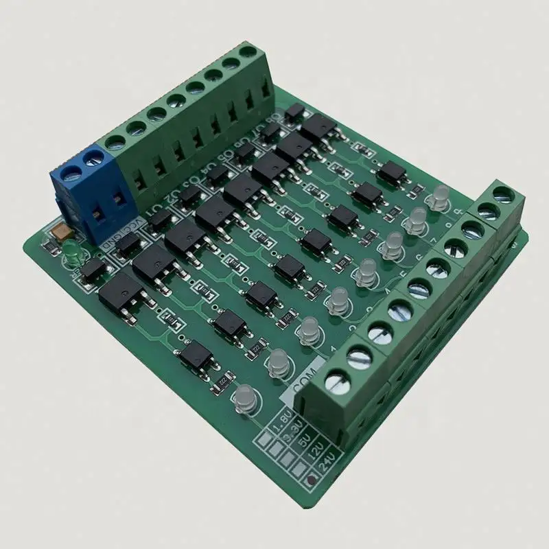 Pengontrol Katup Elektromagnetik MCU PLC MOS Papan Amplifier Transistor Input Kompatibel Penuh Keluaran PNP atau NPN 3.3-24V