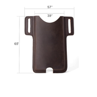Étui de téléphone portable en cuir véritable YY pour ceinture-étui de téléphone en cuir, gaine et pochette pour iPhone 12, 12 Pro Max