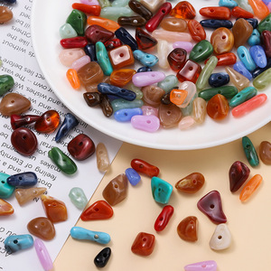 Acrylic Irregular Pebble <b>Beads</b> Mixed Color Bulk For Jewelry Making - Product Image 4