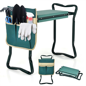 Sunsbuild Outdoor Garden Kneeler and Seat with Side Tool Pouches Comfortable EVA Foam Cushion <b>Folding</b> Gardening Work <b>Stool</b> - Product Image 4
