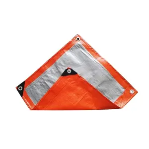 excellent quality top grade and professional factory custom made 130 gsm orange and sliver pe tarpaulin sheet for Africa