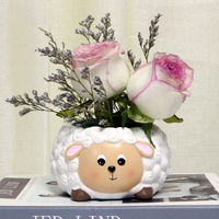 Jardinière pot mignon mouton pots de fleurs drôle résine plante mouton succulent planteur cactus pots de fleurs intérieur extérieur cadeau