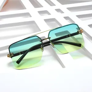 2024 Super Hot UV400 Sunglasses Fashionable Metal Square Frame Eyewear for Both Men Women Wholesale Promotion by Manufacturer