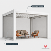 MEXIN Verrière quatre saisons en verre, structure en aluminium, panneaux isolants thermiques, pour jardin, patio, villa, terrasse, sur mesure