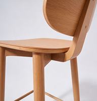 Tabourets de bar contemporains de style britannique de luxe, en chêne massif, pour la maison