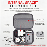 Sac de rangement pour drone DJI Lito 1 / X1, sac portable pour drone Lito 1 / X1, batterie, télécommande et accessoires
