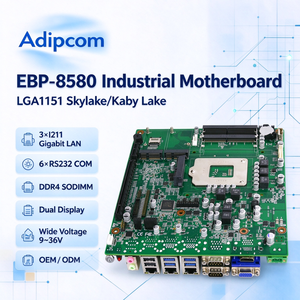 เมนบอร์ดอุตสาหกรรม LGA1151 Skylake <span class=keywords><strong>Kaby</strong></span> <span class=keywords><strong>Lake</strong></span> H110 3*I211 Gigabit LAN 6*RS232 COM รองรับจอแสดงผลคู่ - Product Image 1