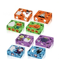 Lot de 12 boîtes à friandises d'Halloween, 4 motifs (fantôme, citrouille, sorcière, moissonneuse-bêche), boîtes cadeaux pour bonbons, fournitures pour fêtes d'Halloween