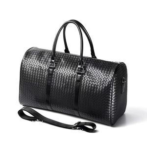 Sac de voyage tissé de style coréen, sac à bandoulière en tissu Oxford noir pour hommes et femmes, sac de voyage de loisirs imperméable et résistant à l'usure - Product Image 3