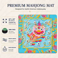 Alas Permainan Mahjong Poker Amerika Modern Mewah Custom Grosir Seyon, Dapat Dilipat, Portabel, Anti Selip, Tahan Air, Anti Hiburan