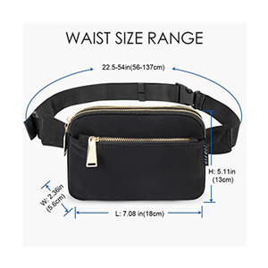 Fanny Pack with Adjustable Strap Large Capacity for Multi-Occasions for Girls Boys Teens in <b>Travel</b> Hiking Cycling Concerts - Product Image 2