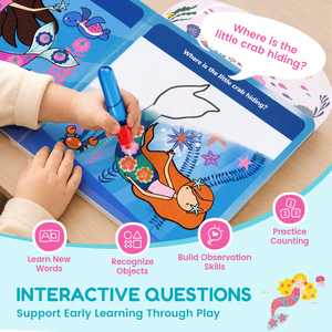 Livre <span class=keywords><strong>de</strong></span> coloriage à l'eau Joycat Sirène pour filles, réutilisable, <span class=keywords><strong>Princesse</strong></span> sous-marine, avec stylo, sans gâchis, jouet <span class=keywords><strong>de</strong></span> voyage 3+ - Product Image 5