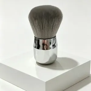 1 cepillo para polvo de uñas con mango plateado, cepillo grande de cerdas suaves para limpieza de manicura, herramienta profesional para decoración de uñas acrílicas - Product Image 6
