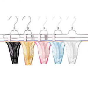 HL077 Men's Underwear G-<strong>string</strong> Polyester Transparent Elastic Temptation Sexy <strong>T</strong>-pants <strong>T</strong>-<strong>string</strong> Low-rise - Product Image 1