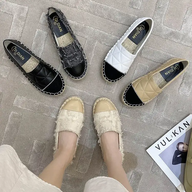 New Fashion Plus Size Espadrilles Cheap Women's Casual Canvas Flat Shoe Walking Style Shoes