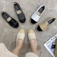 Yeni moda artı boyutu Espadrilles ucuz kadın rahat tuval düz ayakkabı yürüyüş tarzı ayakkabı