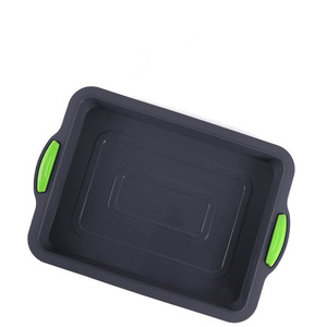 Moule à gâteau <span class=keywords><strong>carré</strong></span> en silicone Moule à brownie Ustensiles de cuisson avec poignées antidérapantes Moule de cuisson antiadhésif pour pain, gâteau et <span class=keywords><strong>tarte</strong></span> - Product Image 5