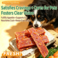 Friandises pour chiens et chats à base de viande et de légumes naturels, avec morceaux de carotte lyophilisés, saveur poulet ou canard