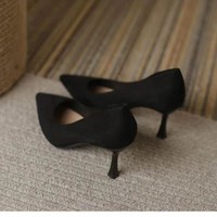 Chaussures de bureau élégantes à talon aiguille fermées, légères, respirantes et confortables, escarpins fins à talons hauts pour femmes