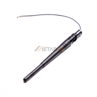 Antenne WiFi 2.4G à gain élevé 2400-2500 MHz avec connecteur U.FL MHF1, base à clipser, antenne omnidirectionnelle en caoutchouc pour routeur sans fil et amplificateur