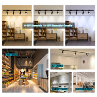 Lámpara de Riel LED Moderna Ajustable de Aluminio con Diseño de Brazo Lateral, Ra90, Garantía de 5 Años, 4 Cables, 3 Circuitos, 30W 36W COB, Riel Magnético